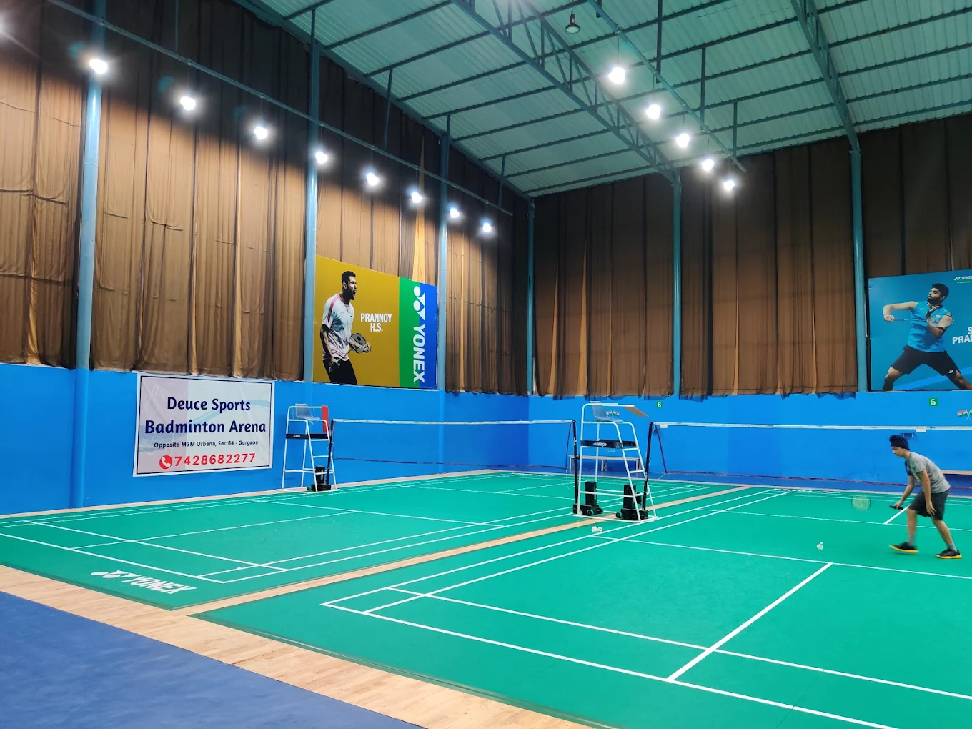 Badminton court at Deuce Sports Badminton Arena in Sector 64, Gurugram, Haryana 122101 - Professional badminton courts for weekend games and tournaments